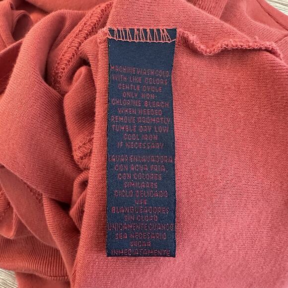 RALPH Ralph Lauren Black Label Women's Knit Top Rust Orange Large 100% Cotton - Picture 5 of 6